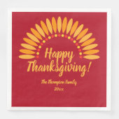 名前を追加する年ハッピー感謝祭Yellows Red (正面)