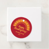 名前を追加する年ハッピー感謝祭Yellows Red フェイバータグ (インサイチュ)