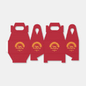 名前を追加する年ハッピー感謝祭Yellows Red フェイバーボックス (折り畳みなし)