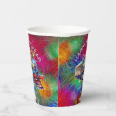 名前を追加する年、蒸気列車花火の新年 紙コップ (右)