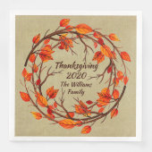 名前を追加する感謝祭の秋 (正面)