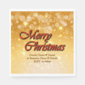 名前を追加する文字に一致するクリスマスランチ スタンダードランチョンナプキン (正面)