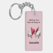 名前を追加する私の他の本はピアノピンク キーホルダー (正面左)