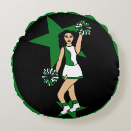 名前を追加する緑の応援#2 ラウンドクッション