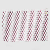 名前を追加する赤い消防車のパーソナライズされた子供 ゴルフタオル (横)