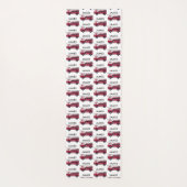 名前を追加する赤い消防車のパーソナライズされた子供 ヨガマット (裏面)