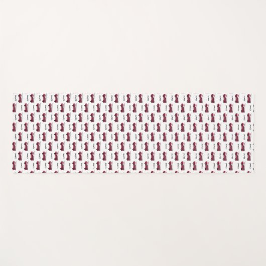 名前を追加する赤い消防車のパーソナライズされた子供 ヨガマット (正面(横))