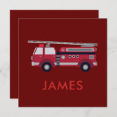 名前を追加する赤い消防車パーソナライズされた (正面/裏面)