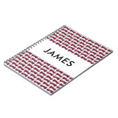 名前を追加する赤い消防車パーソナライズされた ノートブック (左側)