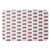 名前を追加する赤い消防車パーソナライズされた バスマット (正面)