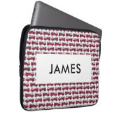 名前を追加する赤い消防車パーソナライズされた ラップトップスリーブ (正面右)