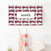 名前を追加する赤い消防車パーソナライズされた 横断幕 (インサイチュ)