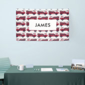 名前を追加する赤い消防車パーソナライズされた 横断幕 (トレードショー)