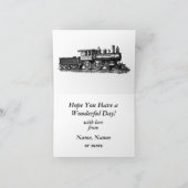 名前を追加する鉄道大父の日をパーソナライズ カード (内部)