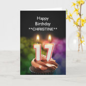 名前を追加する, 17th誕生日カード カード (黄色い花)