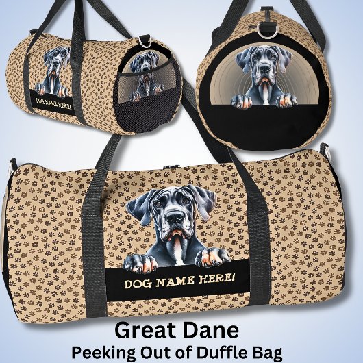 名前を追加するGreat Dane ダッフルバッグ