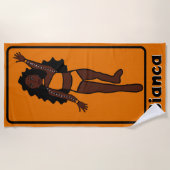 名前を追加するMajorette/ダンサービーチタオル(金ゴールド) ビーチタオル (正面)