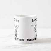 名前を追加できる足場職人キャラクター・マグカップ コーヒーマグカップ (中央)