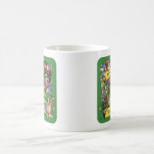 名前を追加やる気を起こさせるAnimal Fans漫画 コーヒーマグカップ (中央)