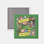 名前を追加やる気を起こさせるAnimal Fans漫画 マグネット (正面/裏面)