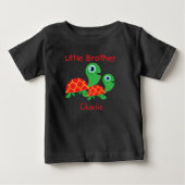 名前を追加カスタマイズTurtles Little Brother ベビーTシャツ (正面)