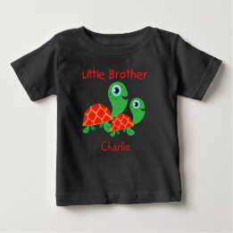 名前を追加カスタマイズTurtles Little Brother ベビーTシャツ