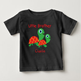 名前を追加カスタマイズTurtles Little Brother ベビーTシャツ