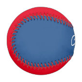 名前を追加カスタムする野球（赤と青） 野球ボール (正面左)