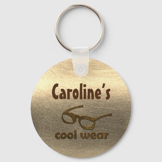 名前を追加カッコいい衣服光沢ルック キーホルダー (正面)