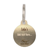 名前を追加カッコいい衣服光沢ルック ペット　ネームタグ (裏面)