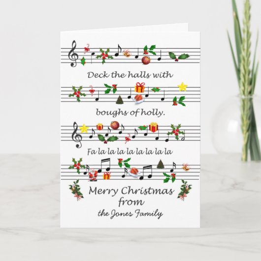 名前を追加クリスマスシート音楽デッキthe Holes シーズンカード (正面)