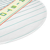 名前を追加クール白モダンとティール（緑がかった色）エレキギター カッティングボード (角)