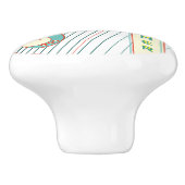 名前を追加クール白モダンとティール（緑がかった色）エレキギター セラミックノブ (側面)