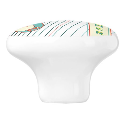 名前を追加クール白モダンとティール（緑がかった色）エレキギター セラミックノブ (側面)