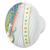 名前を追加クール白モダンとティール（緑がかった色）エレキギター セラミックノブ (右)