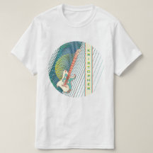 名前を追加クール白モダンとティール（緑がかった色）エレキギター