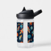 名前を追加クールRocket Ship宇宙と惑星 ウォーターボトル (左面)