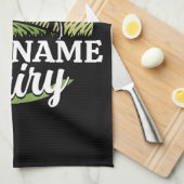 名前を追加サンセットデイリーファーム放牧ホルシュタイン牛 キッチンタオル (四つ折り)