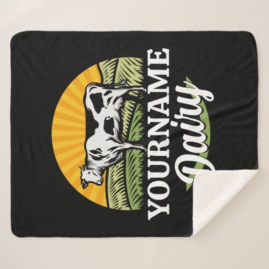 名前を追加サンセットデイリーファーム放牧ホルシュタイン牛 シェルパブランケット (正面(横))