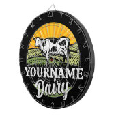 名前を追加サンセットデイリーファーム放牧ホルシュタイン牛 ダーツボード (正面右)