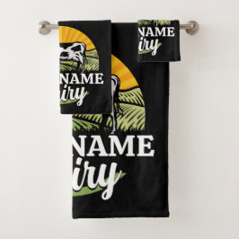 名前を追加サンセットデイリーファーム放牧ホルシュタイン牛 バスタオルセット