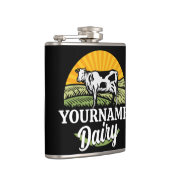 名前を追加サンセットデイリーファーム放牧ホルシュタイン牛 フラスク (右)