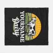 名前を追加サンセットデイリーファーム放牧ホルシュタイン牛 フリースブランケット (正面(横))