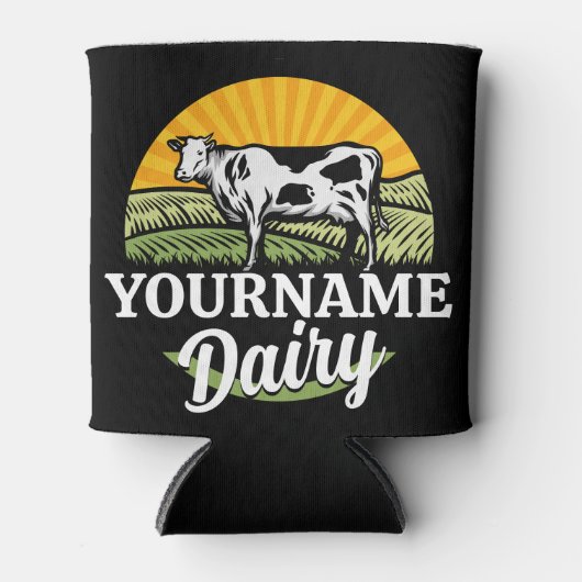 名前を追加サンセットデイリーファーム放牧ホルシュタイン牛 缶クーラー (正面)