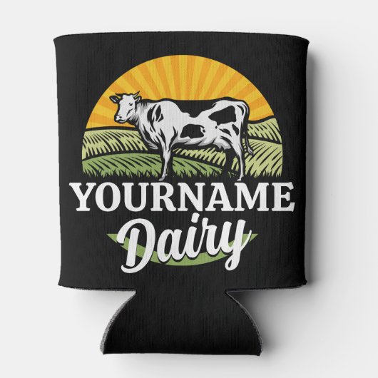 名前を追加サンセットデイリーファーム放牧ホルシュタイン牛 缶クーラー (裏面)