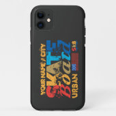 名前を追加シティ文字スケートボードアーバンSK8 動揺して Case-Mate iPhoneケース (裏面)