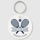 名前を追加テニスチーム海軍ブルースポーツクラブ キーホルダー (正面)