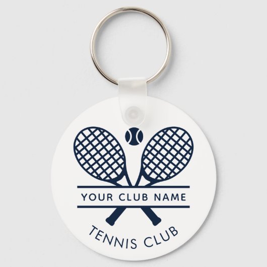 名前を追加テニスチーム海軍ブルースポーツクラブ キーホルダー (正面)
