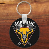 名前を追加ハンターエルクスカルビッグ〔雄ジカの〕枝角鹿狩り キーホルダー (正面)