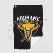 名前を追加ハンターエルクスカルビッグ〔雄ジカの〕枝角鹿狩り ゴルフタオル (インサイチュ)